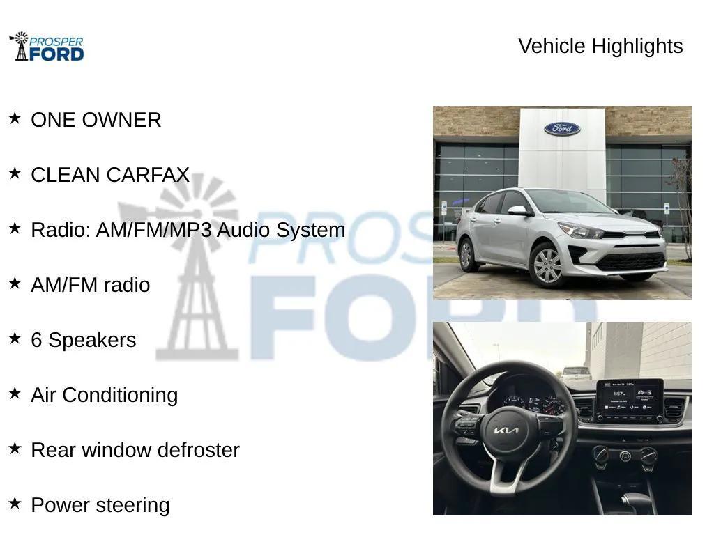 used 2023 Kia Rio car, priced at $14,995