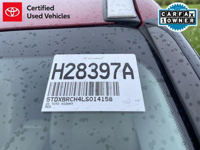 used 2020 Toyota Highlander Hybrid car, priced at $33,500