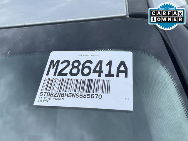 used 2022 Toyota Highlander car, priced at $34,000