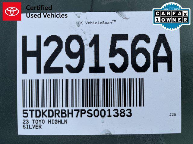 used 2023 Toyota Highlander car, priced at $36,900