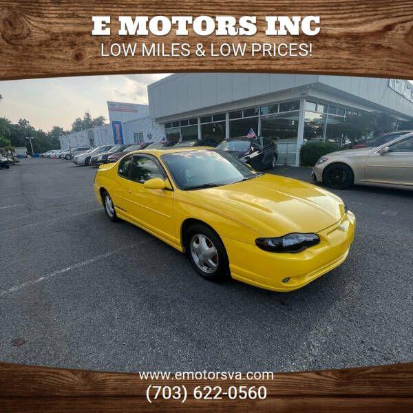 used 2002 Chevrolet Monte Carlo car, priced at $6,500