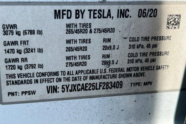used 2020 Tesla Model X car, priced at $38,700