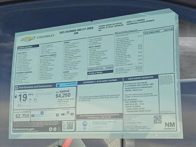 new 2025 Chevrolet Colorado car, priced at $46,637