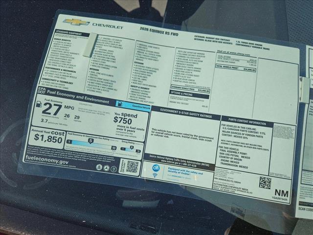 new 2026 Chevrolet Equinox car, priced at $33,327