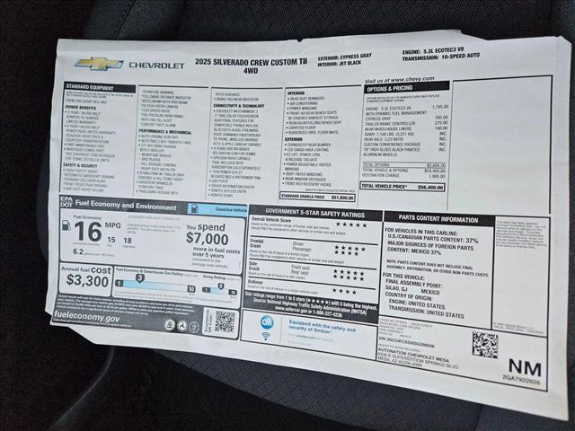 new 2025 Chevrolet Silverado 1500 car, priced at $46,650