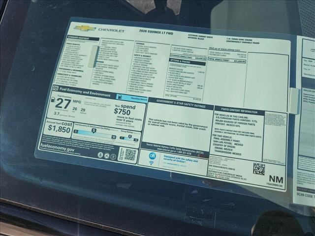 new 2026 Chevrolet Equinox car, priced at $30,958