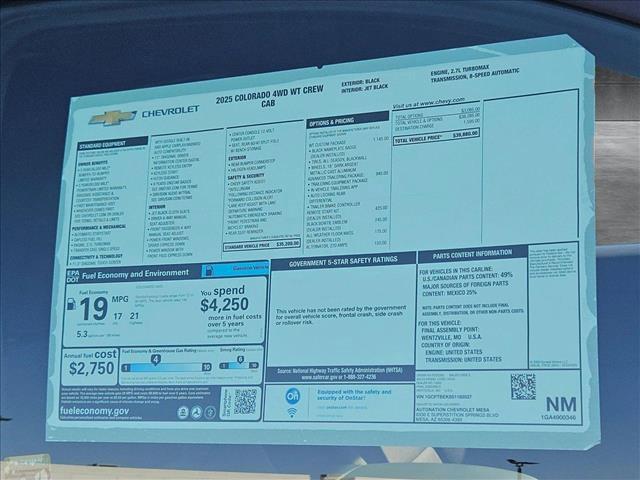 new 2025 Chevrolet Colorado car, priced at $35,982