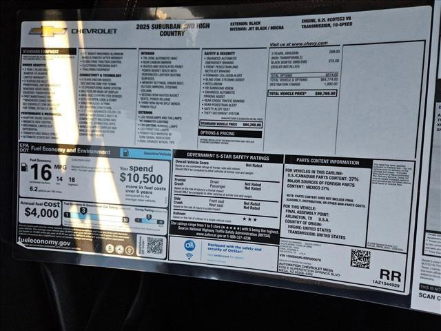 new 2025 Chevrolet Suburban car, priced at $82,171