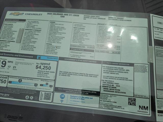 new 2025 Chevrolet Colorado car, priced at $43,034