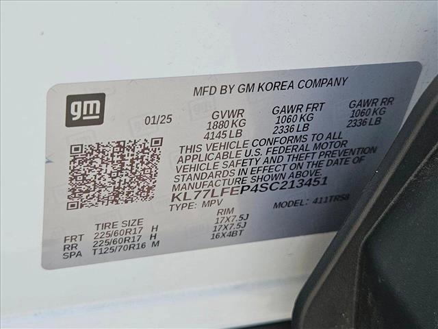 new 2025 Chevrolet Trax car, priced at $22,843