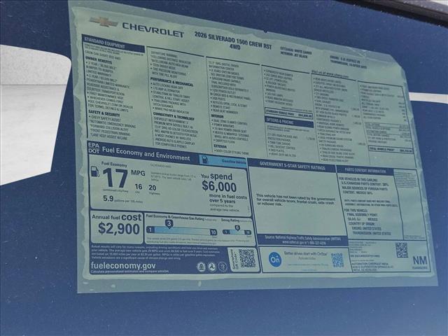new 2026 Chevrolet Silverado 1500 car, priced at $55,750