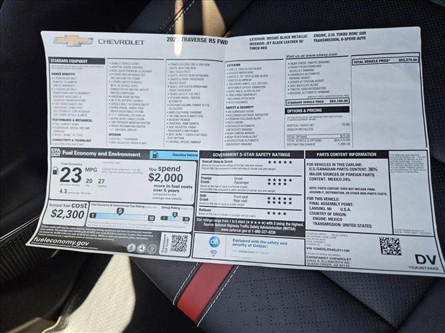 new 2025 Chevrolet Traverse car, priced at $54,158