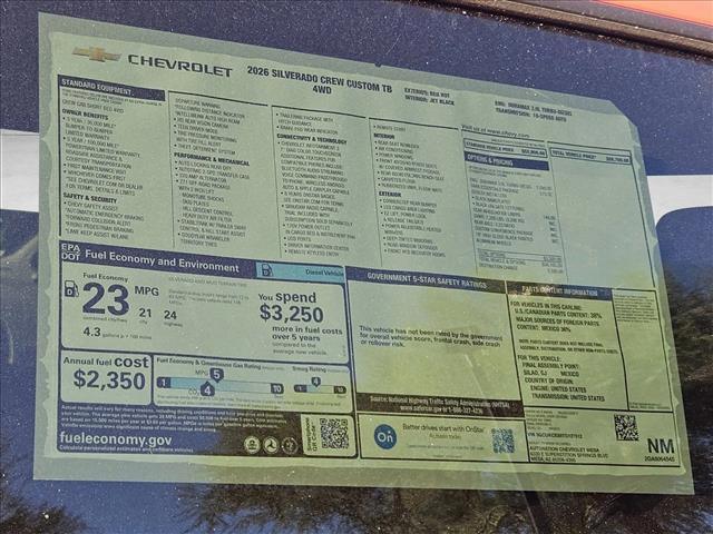 new 2026 Chevrolet Silverado 1500 car, priced at $49,450