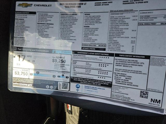 new 2025 Chevrolet Silverado 1500 car, priced at $62,700