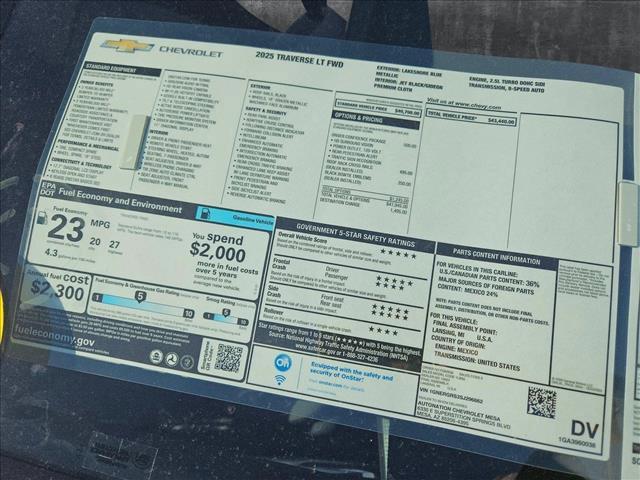 new 2025 Chevrolet Traverse car, priced at $41,456
