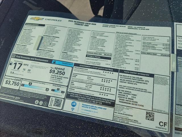 new 2025 Chevrolet Silverado 1500 car, priced at $70,540