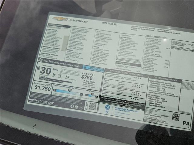 new 2025 Chevrolet Trax car, priced at $23,484
