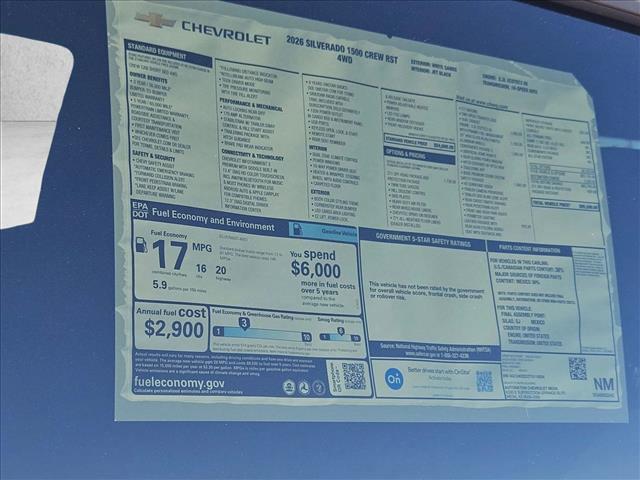 new 2026 Chevrolet Silverado 1500 car, priced at $54,790