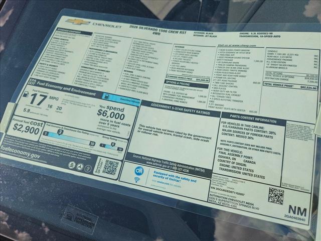 new 2026 Chevrolet Silverado 1500 car, priced at $53,025