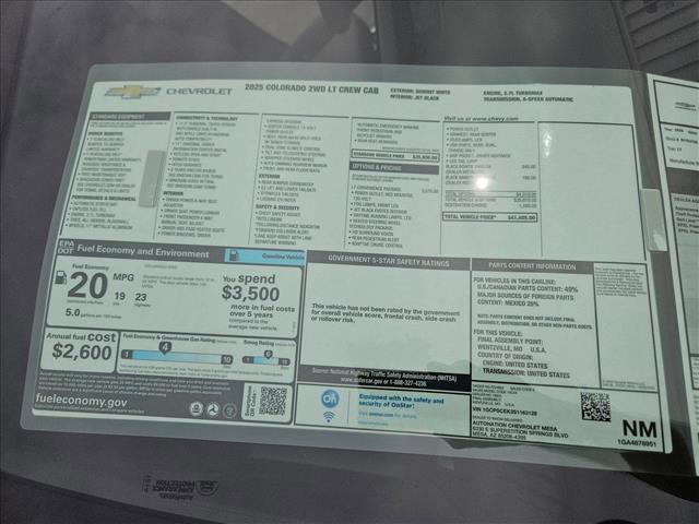 new 2025 Chevrolet Colorado car, priced at $37,405