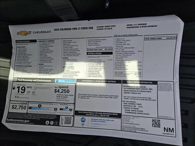 new 2025 Chevrolet Colorado car, priced at $43,592