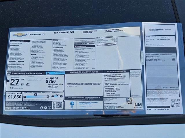 new 2026 Chevrolet Equinox car, priced at $28,480