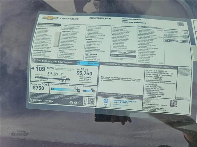 new 2025 Chevrolet Equinox EV car, priced at $47,035