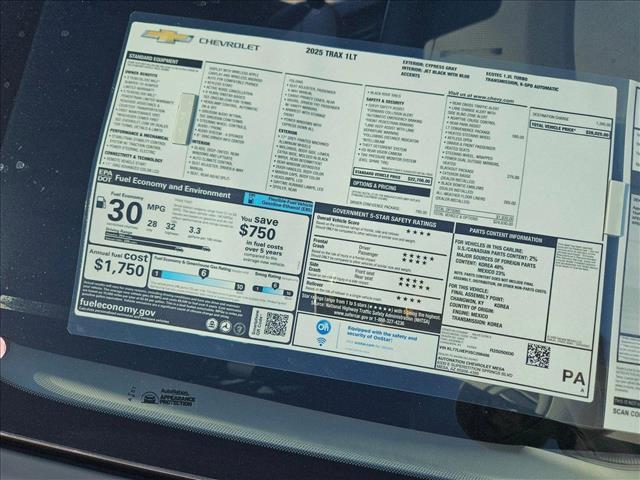new 2025 Chevrolet Trax car, priced at $25,527