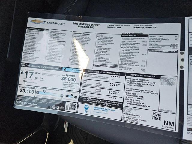 new 2025 Chevrolet Silverado 1500 car, priced at $56,225