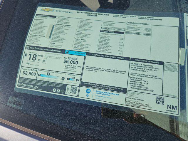 new 2025 Chevrolet Colorado car, priced at $39,773