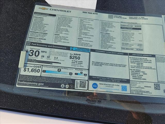 new 2026 Chevrolet Trax car, priced at $26,749