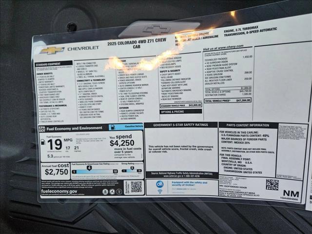 new 2025 Chevrolet Colorado car, priced at $43,482