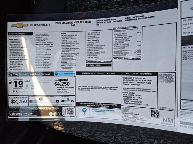 new 2025 Chevrolet Colorado car, priced at $43,394