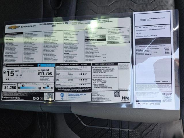 new 2025 Chevrolet Silverado 1500 car, priced at $76,018