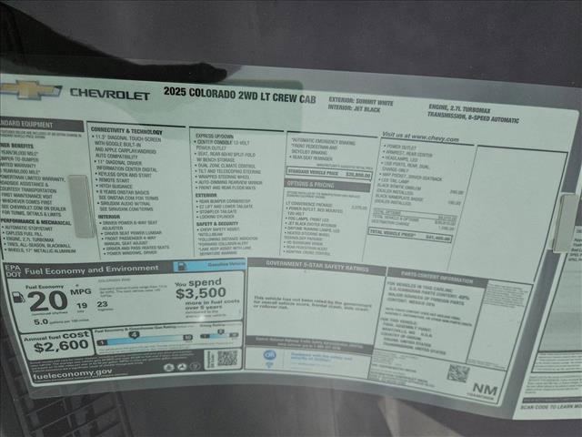new 2025 Chevrolet Colorado car, priced at $37,405