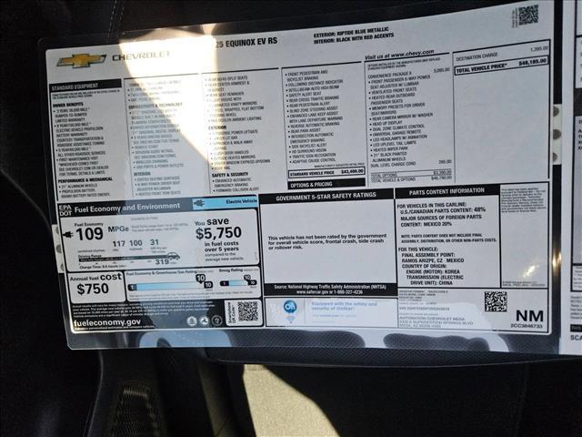 new 2025 Chevrolet Equinox EV car, priced at $40,435
