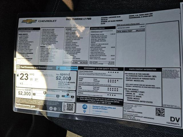 new 2025 Chevrolet Traverse car, priced at $43,162