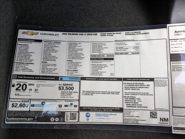 new 2025 Chevrolet Colorado car, priced at $35,230