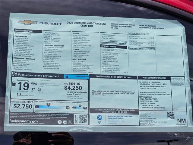 new 2025 Chevrolet Colorado car, priced at $40,830