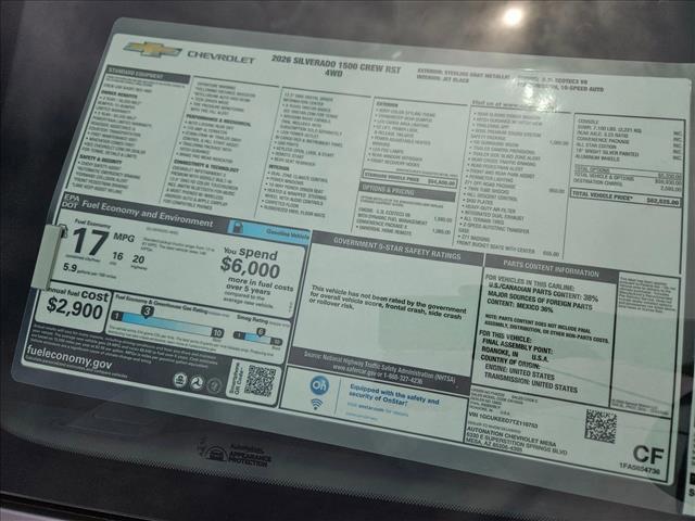 new 2026 Chevrolet Silverado 1500 car, priced at $56,025