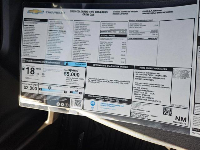 new 2025 Chevrolet Colorado car, priced at $42,629