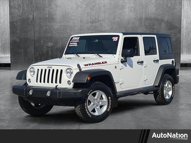 used 2015 Jeep Wrangler Unlimited car, priced at $18,449