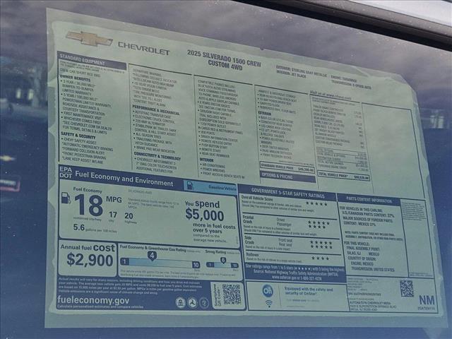 new 2025 Chevrolet Silverado 1500 car, priced at $45,158