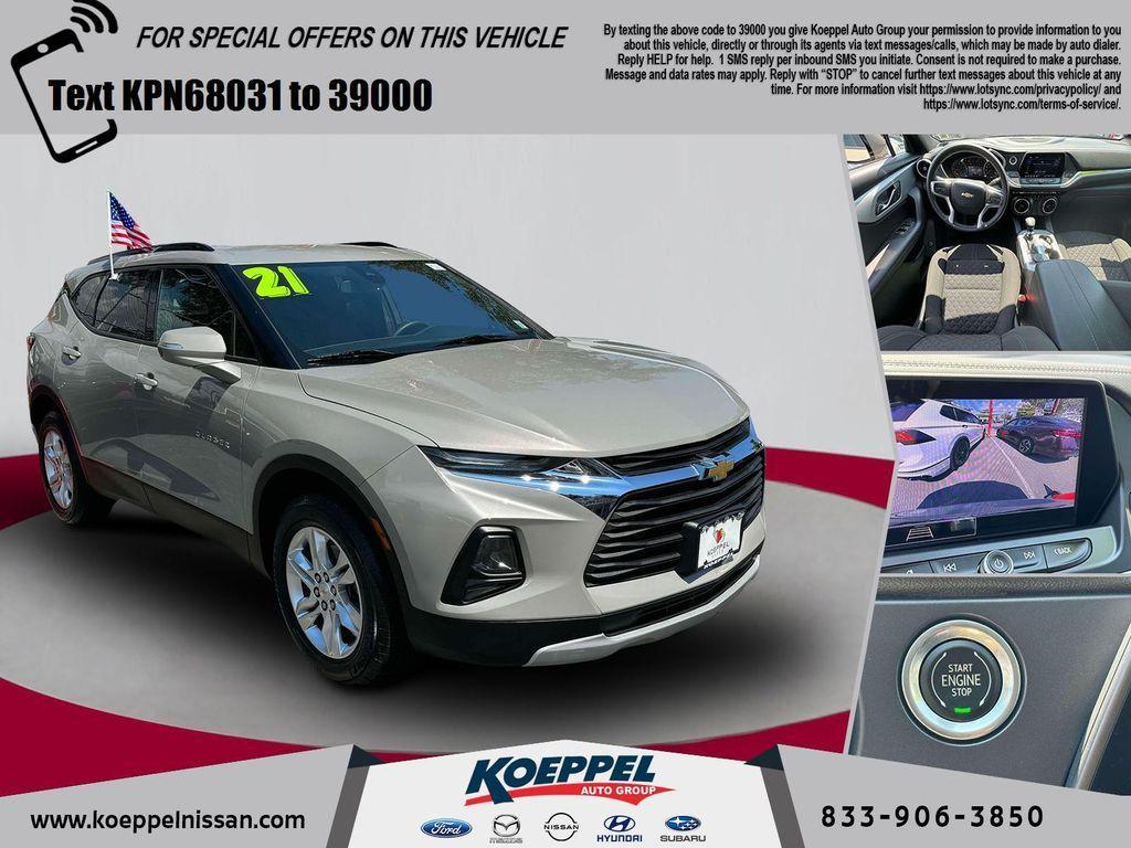 used 2021 Chevrolet Blazer car, priced at $22,588