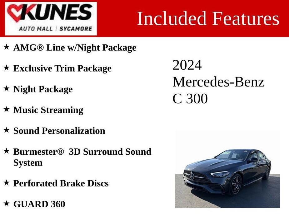 new 2024 Mercedes-Benz C-Class car, priced at $52,180