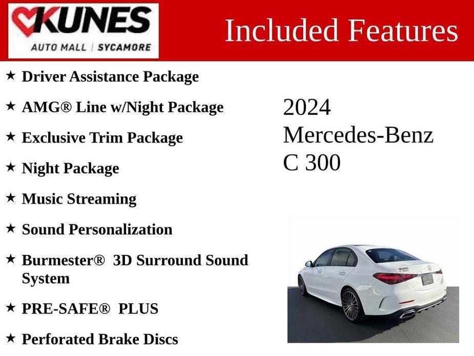 new 2024 Mercedes-Benz C-Class car, priced at $51,813