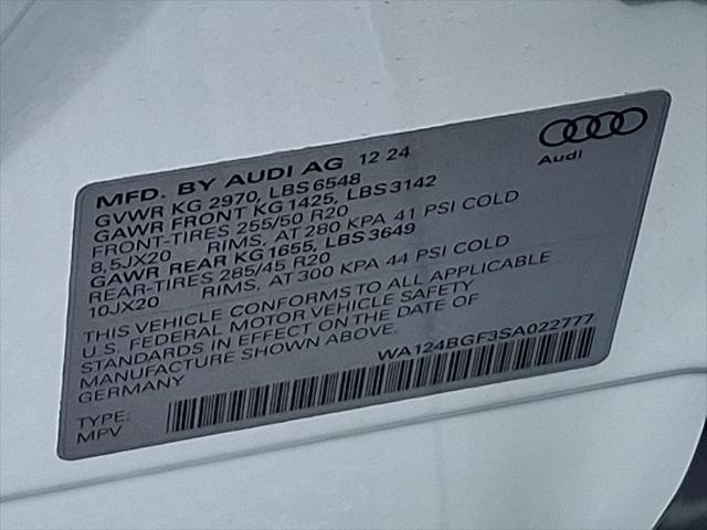 new 2025 Audi Q6 e-tron car, priced at $74,110