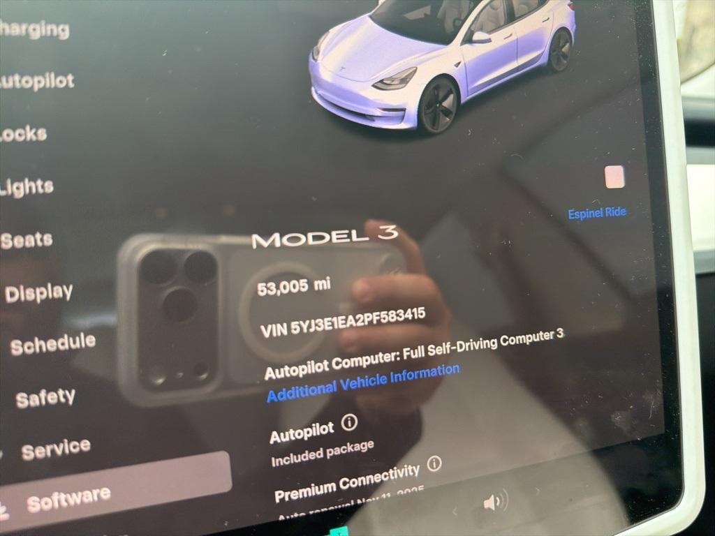 used 2023 Tesla Model 3 car, priced at $22,991