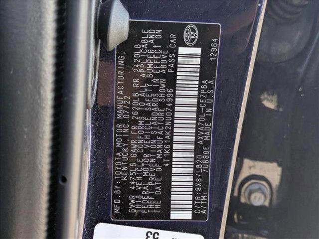 used 2022 Toyota Camry car, priced at $31,995