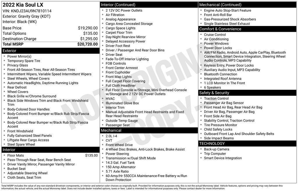 used 2022 Kia Soul car, priced at $17,075